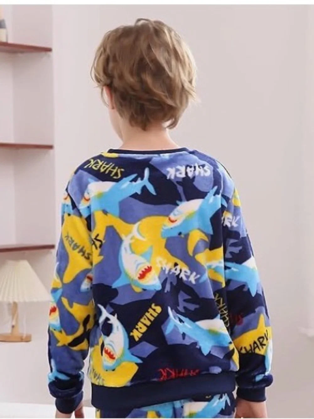 V.&GRIN Boys Size 13-14 Fleece Pajama Top, Soft Cozy Pullover Sweatshirt, New